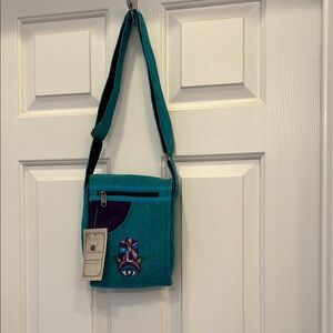 Teal and Purple Crossbody Bag